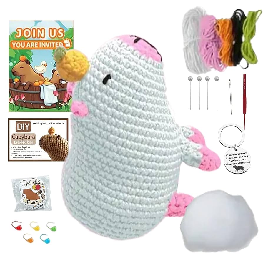 あみぐるみ　ハンドメイド　カピバラ　夏♡【オーダー商品ぱる】 あみぐるみ ハンドメイド カピバラ 夏♡【オーダー商品ぱる